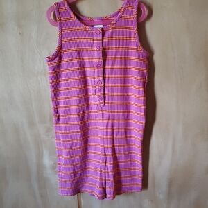 Hanna Andersson sleeveless striped romper size 12